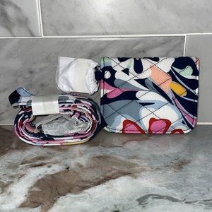 Vera Bradley MOD PAISLEY Campus Double ID & Lighten Up Wide Lanyard NEW